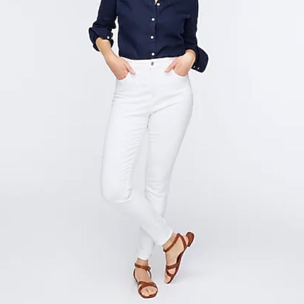 JCREW Curvy Toothpick White Jeans Skinny High Rise  36 (Size 22)